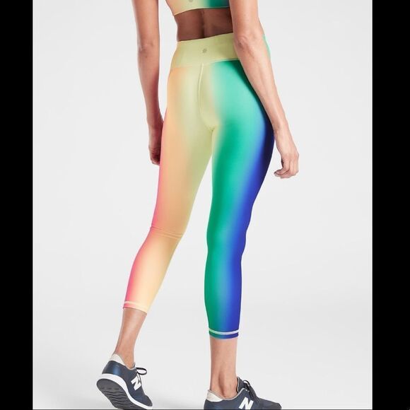 Athleta Rainbow Love Proudly Contender 7/8 Tight in Powerlift - Picture 1 of 9